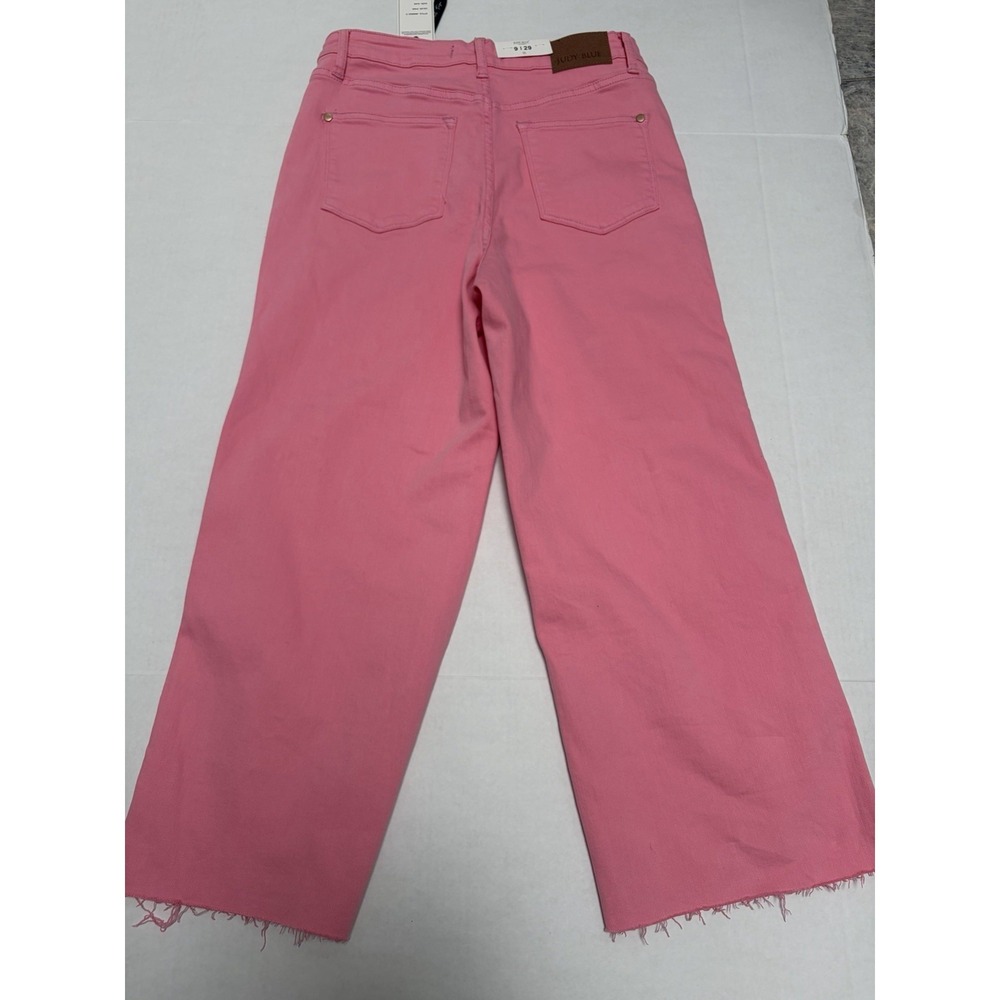 Judy Blue NWT Hi-Rise Control Top Pink Wide Leg Crop Jean Size 9/29 Style #88822 - Picture 6 of 7